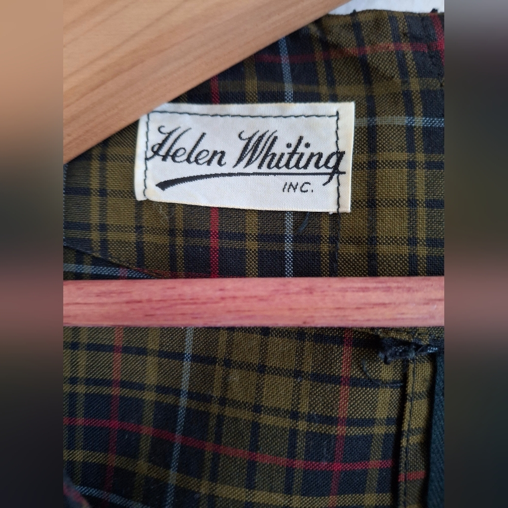 Vintage 1950s Plaid Women's Dress - image 4